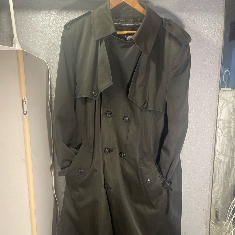 London Fog Men's Black Trench Coat